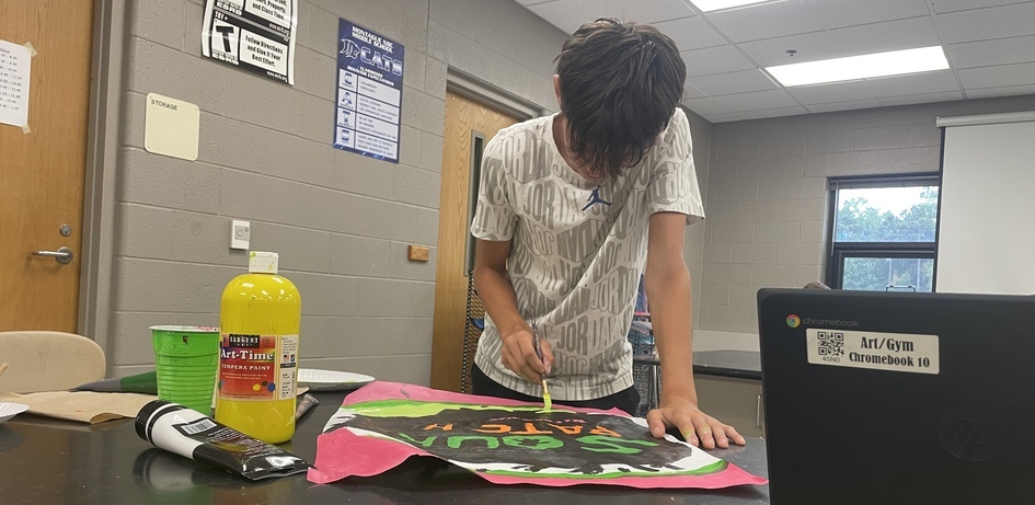 Student Painting Poster