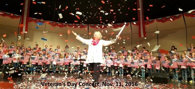 Mrs. Wood leads the Veteran's Day concert